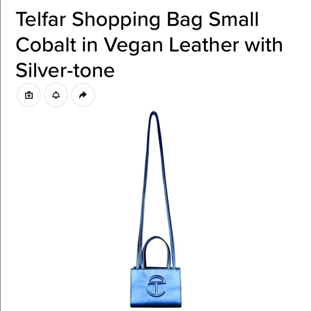 Authentic Cobalt Blue Telfar Shopping Bag